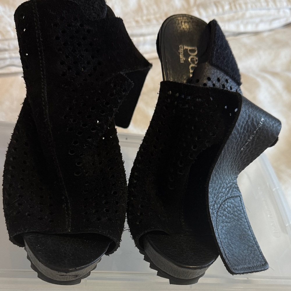 Pedro Garcia Black Suede Mules